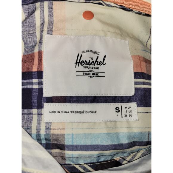 New Herschel Voyager Long Plaid Water Resistant Coach Jacket SMALL - Picture 4 of 6